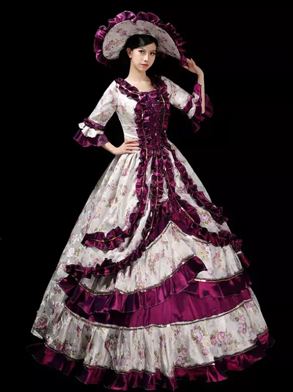 Women European Royal Court Gown Vintage Victorian Ball Dress Elegant Princess Photography Costume And Stage Show Performance Dress