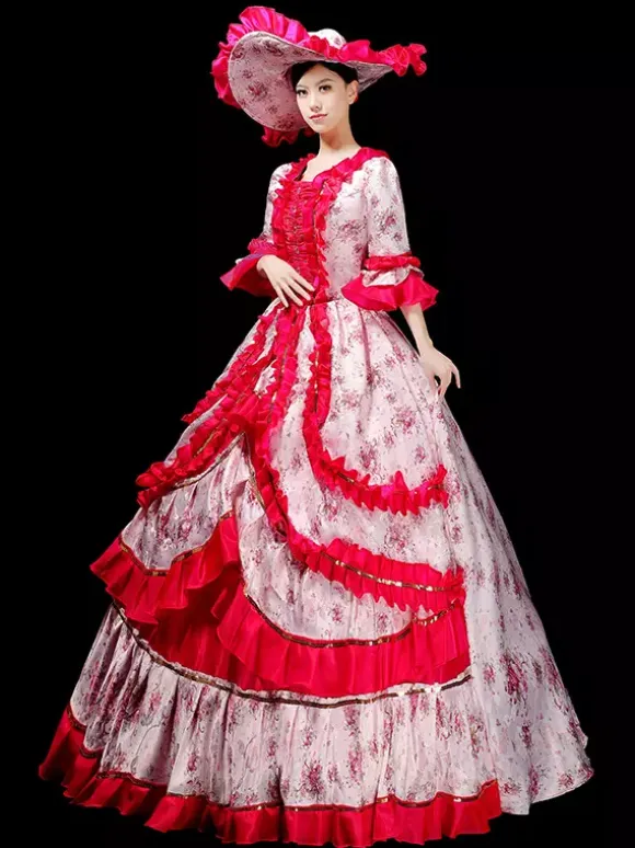 Women European Royal Court Gown Vintage Victorian Ball Dress Elegant Princess Photography Costume And Stage Show Performance Dress
