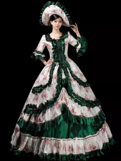 Women European Royal Court Gown Vintage Victorian Ball Dress Elegant Princess Photography Costume And Stage Show Performance Dress