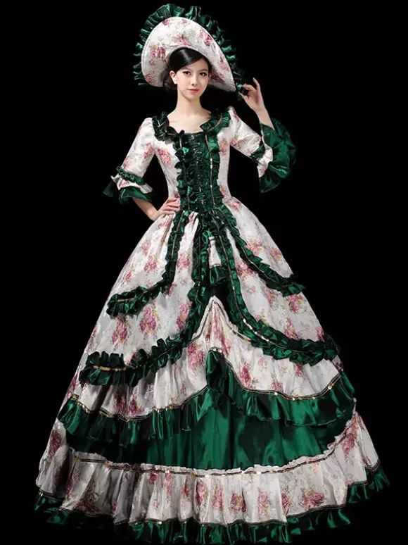 Women European Royal Court Gown Vintage Victorian Ball Dress Elegant Princess Photography Costume And Stage Show Performance Dress