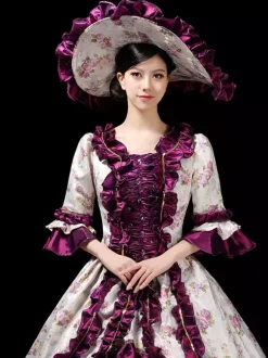 Women European Royal Court Gown Vintage Victorian Ball Dress Elegant Princess Photography Costume And Stage Show Performance Dress