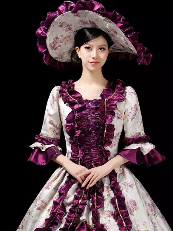 Women European Royal Court Gown Vintage Victorian Ball Dress Elegant Princess Photography Costume And Stage Show Performance Dress