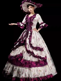 Women European Royal Court Gown Vintage Victorian Ball Dress Elegant Princess Photography Costume And Stage Show Performance Dress