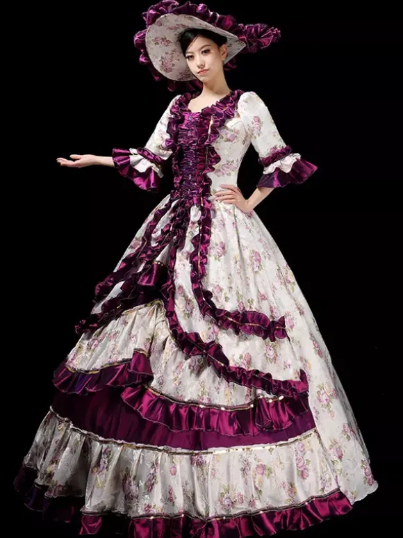 Women European Royal Court Gown Vintage Victorian Ball Dress Elegant Princess Photography Costume And Stage Show Performance Dress