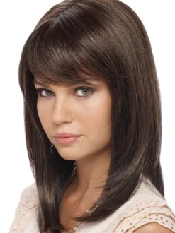 Women Hair Wigs 2026 Light Brown Shoulder Length Straight Synthetic Wig