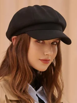 Women Hats Beautiful Acrylic Fiber Coffee Brown Beret