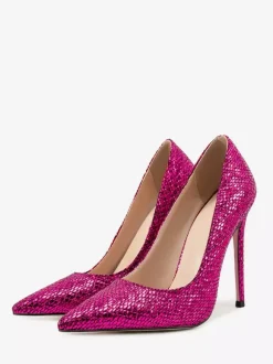 Women High Heels Pointed Toe Slip On Pumps Dress Shoes