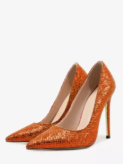 Women High Heels Pointed Toe Slip On Pumps Dress Shoes