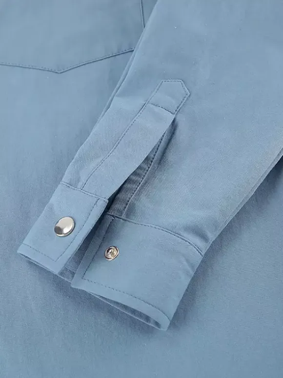 Women Jacket Turndown Collar Buttons Cotton Long Sleeve Outerwear