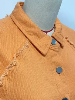 Women Jacket Turndown Collar Long Sleeve Oversized Outerwear