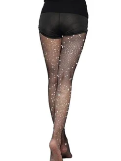 Women Nylon Rhinestones Dance Tights