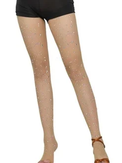 Women Nylon Rhinestones Dance Tights