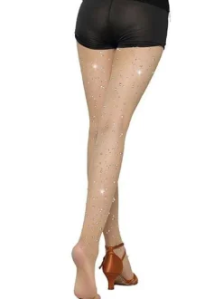 Women Nylon Rhinestones Dance Tights