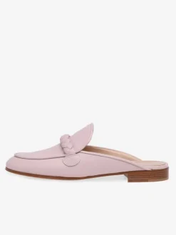 Women Pink Mule Loafers Round Toe Designed Flat Mules