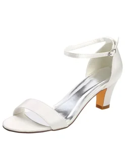 Women's Ankle Strap Low Heel Bridal Sandals