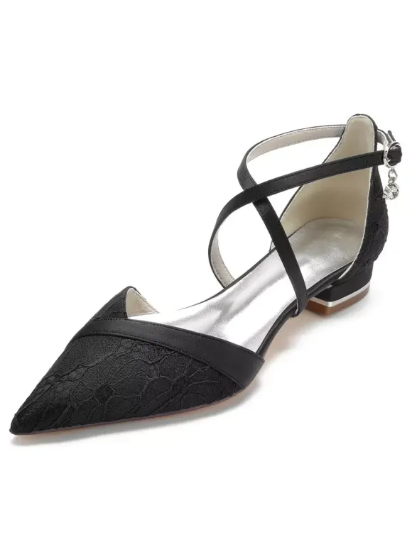 Women's Bridal Lace Flats Wedding Shoes