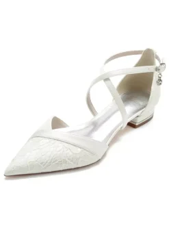 Women's Bridal Lace Flats Wedding Shoes