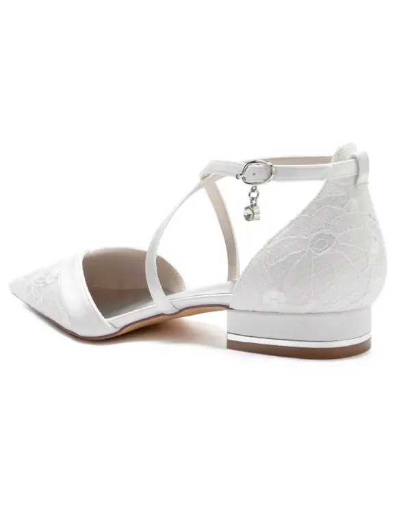 Women's Bridal Lace Flats Wedding Shoes