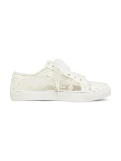 Women's Bridal Sneaker Shoes Silk And Satin Round Toe Flat Shoes