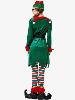 Women's Christmas Green Polyester Fiber Hat Sash Pants Polyester Two-Tone Christmas Holidays Costumes