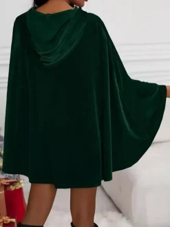 Women's Christmas Red Cloak Cape Holidays Costumes