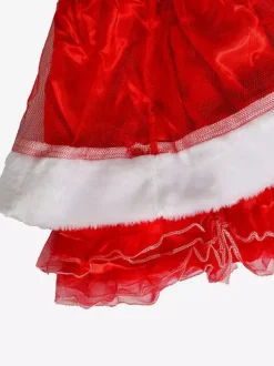 Women's Christmas Set Red Dress Gloves Hat Christmas Holidays Costumes
