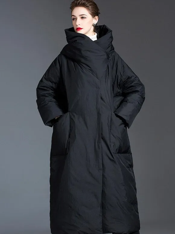 Women's Down Coat Oversized Duck Down Winter Warm Outerwear