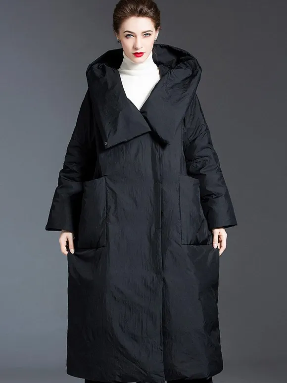 Women's Down Coat Oversized Duck Down Winter Warm Outerwear