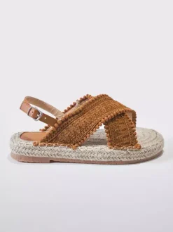 Women's Flat Sandals Beach Sandals Round Toe Lace Up Sandals Boho Wedding Shoes