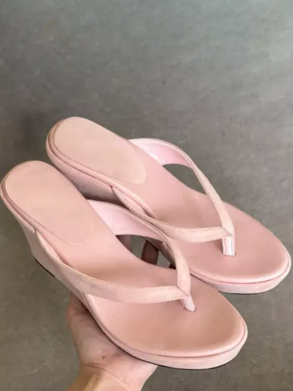 Women's Flip Flop Sandals Thong Wedge Heel Beach Sandals