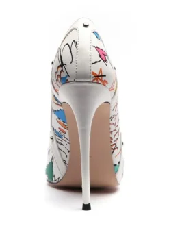 Women's Floral High Heels Pointed Toe Stiletto Heel Pumps