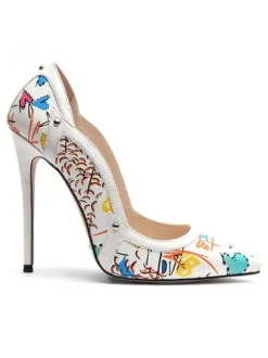 Women's Floral High Heels Pointed Toe Stiletto Heel Pumps