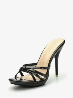 Womens Heel mules Slip On Stiletto Heel Sandals