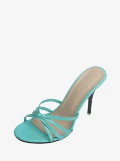 Womens Heel mules Slip On Stiletto Heel Sandals