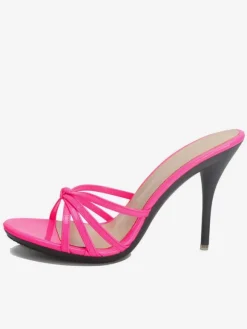 Womens Heel mules Slip On Stiletto Heel Sandals
