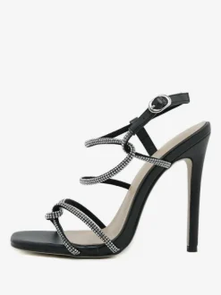 Women's Heel Sandals Peep Toe Stiletto Heel Sandals PU Leather