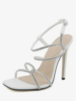 Women's Heel Sandals Peep Toe Stiletto Heel Sandals PU Leather