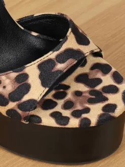Women's Heel Sandals Sexy Platform Open Toe Leopard High Heel Sandals