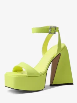 Women's Heel Sandals Square Toe Platform Chunky Heel Homecoming Shoes