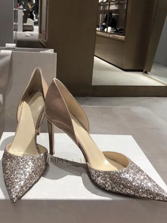 Women's Heeled Party Shoes Nude Pointed Toe Stiletto Heel Dress Shoes