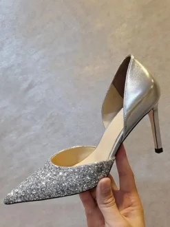 Women's Heeled Party Shoes Nude Pointed Toe Stiletto Heel Dress Shoes