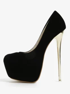 Women's Heels Sexy Almond Toe Pumps Stiletto Heel Micro Suede Upper