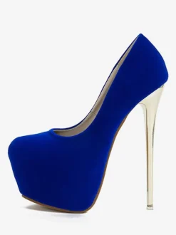Women's Heels Sexy Almond Toe Pumps Stiletto Heel Micro Suede Upper