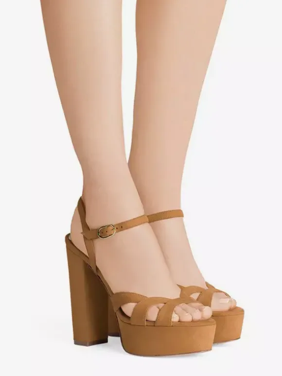 Women's High Heel Sandals Platform Chunky Heel Ankle Strap Sandals