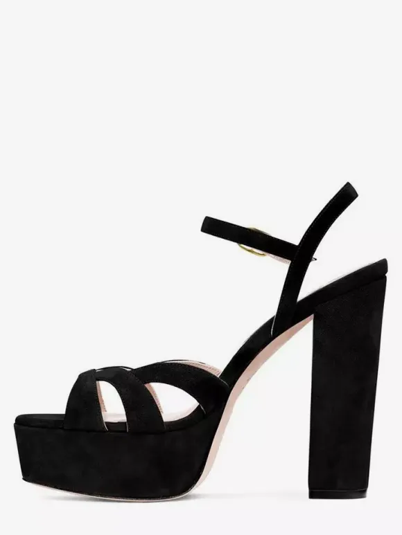Women's High Heel Sandals Platform Chunky Heel Ankle Strap Sandals