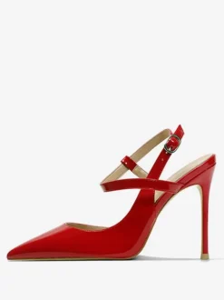 Women's High Heels Black Pointed Toe Sandals Stiletto Heel Slingback Pumps
