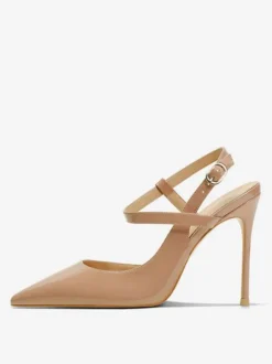 Women's High Heels Black Pointed Toe Sandals Stiletto Heel Slingback Pumps