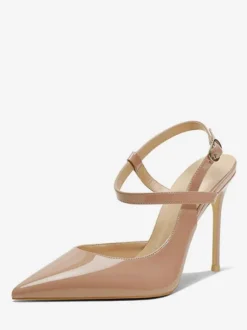 Women's High Heels Black Pointed Toe Sandals Stiletto Heel Slingback Pumps