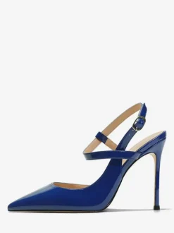 Women's High Heels Black Pointed Toe Sandals Stiletto Heel Slingback Pumps