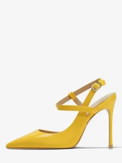 Women's High Heels Black Pointed Toe Sandals Stiletto Heel Slingback Pumps